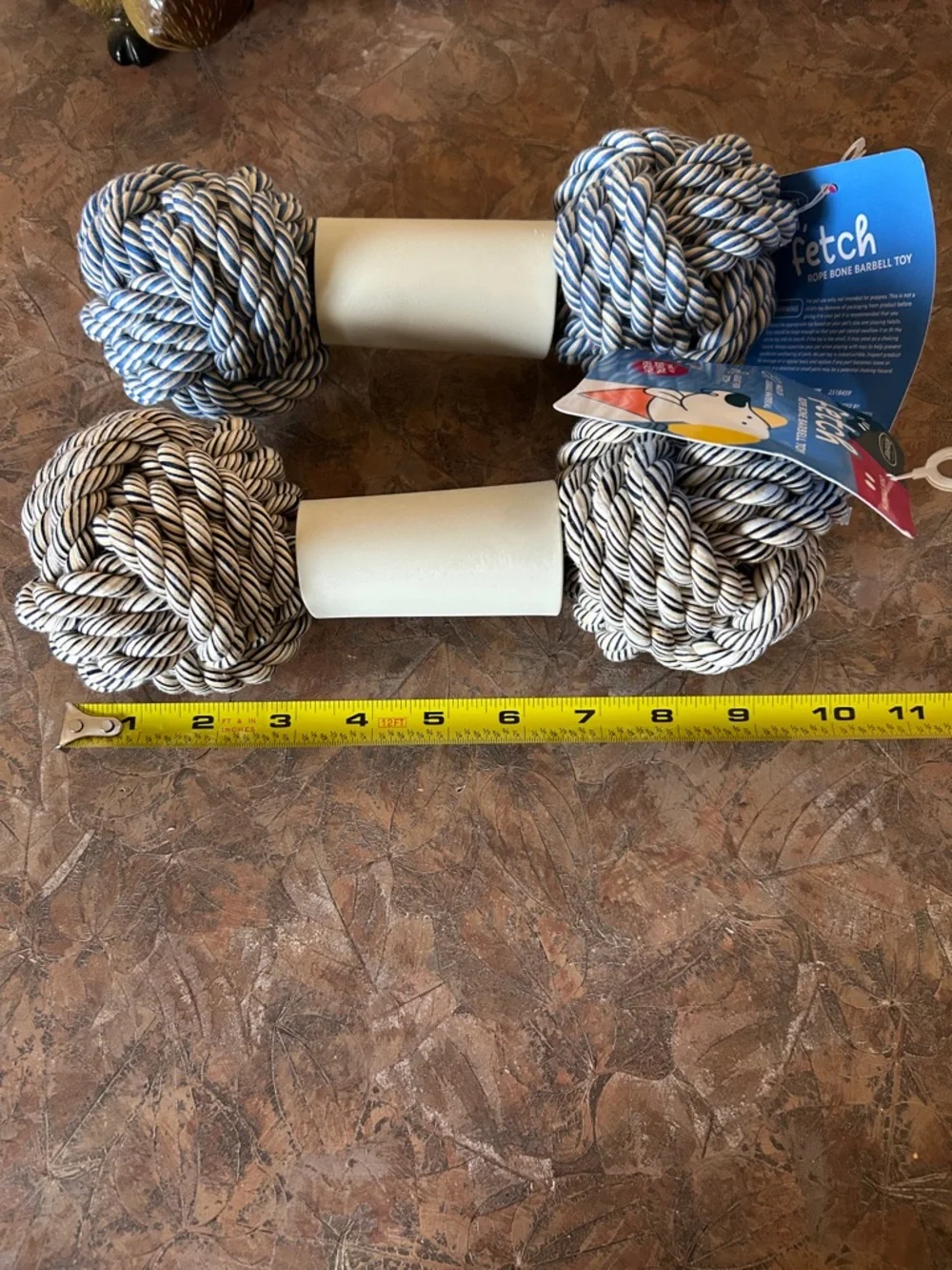 FETCH Dog Rope Barbell Bone Dog Toys